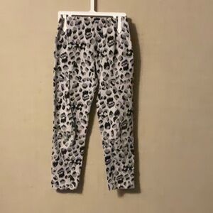 Old Navy Black and White Leopard Print Leggings